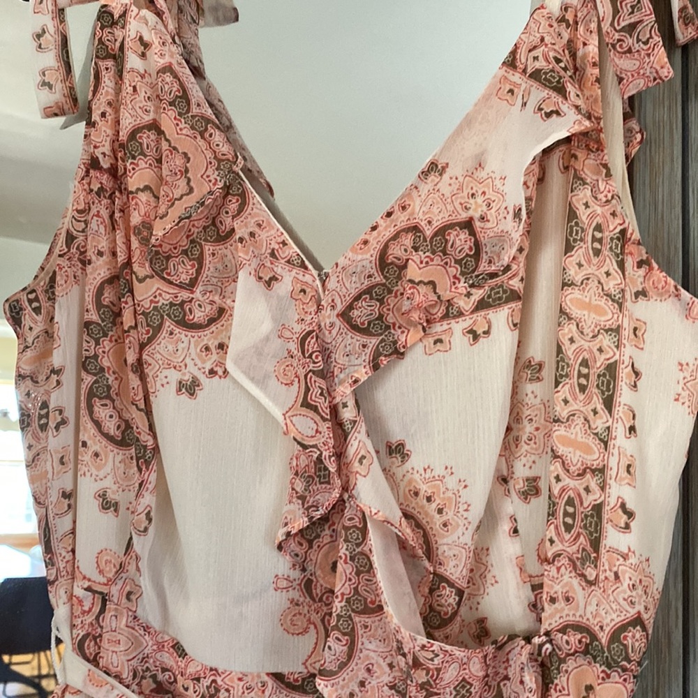 Nanette Lepore, 10, floral belted flowing front wrap maxi dress / spring must!! - Picture 3 of 12